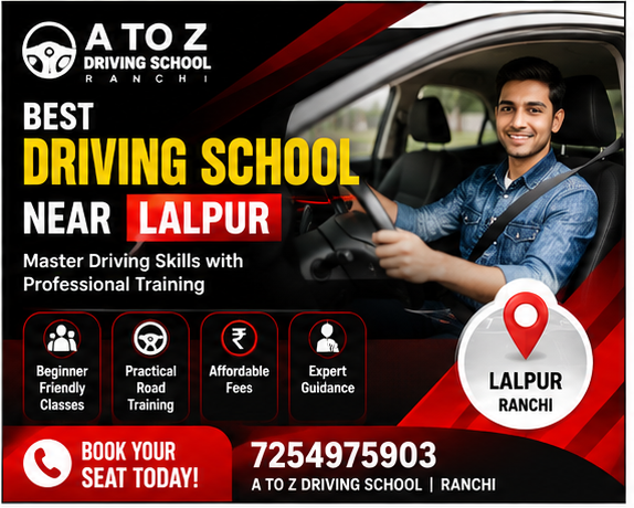 Top Driving School Near Lalpur, Ranchi